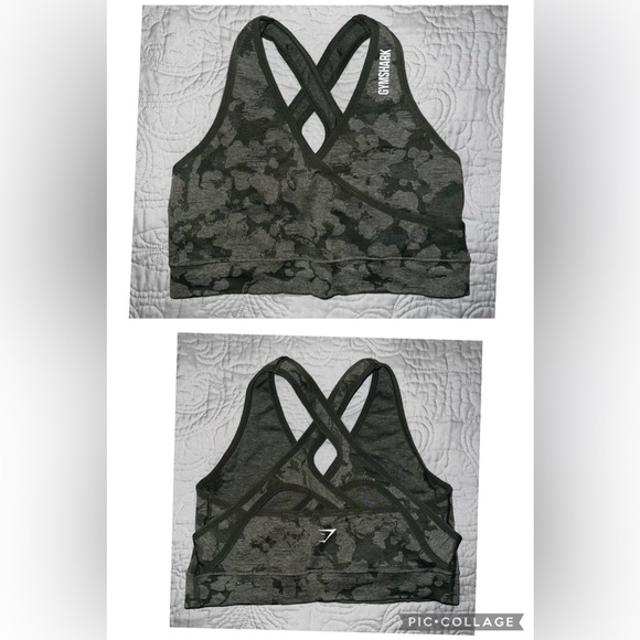 π¦ Gymshark Adapt Animal Print Sports Bra - Green - Sz Large - Picture 1 of 8